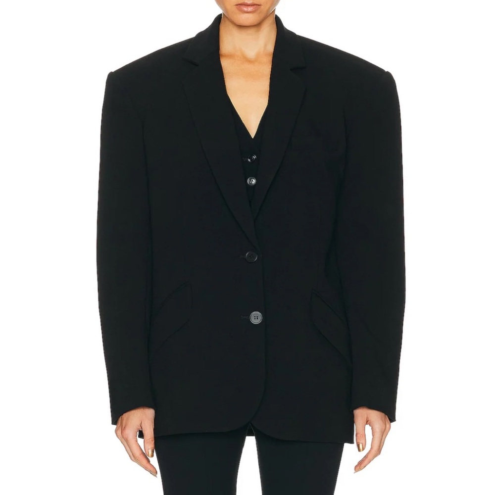 SANS FAFF Adel Oversized Dad Blazer in Black Freesize EUC